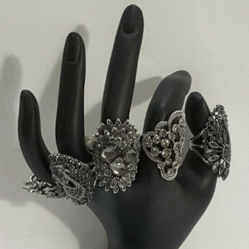 Womens Rings Swarovski Elements Sterling Silver